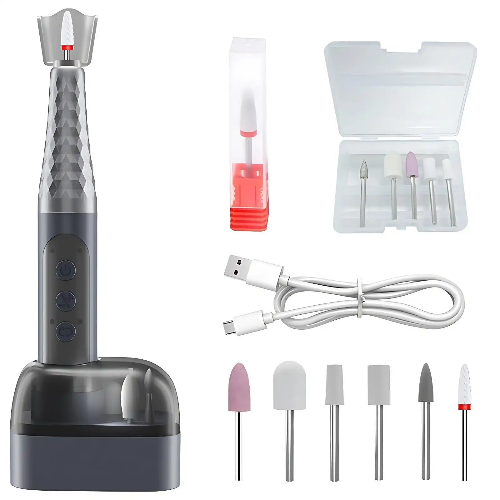 Salon-Grade 6-Speed Manicure Drill with Bits Kit