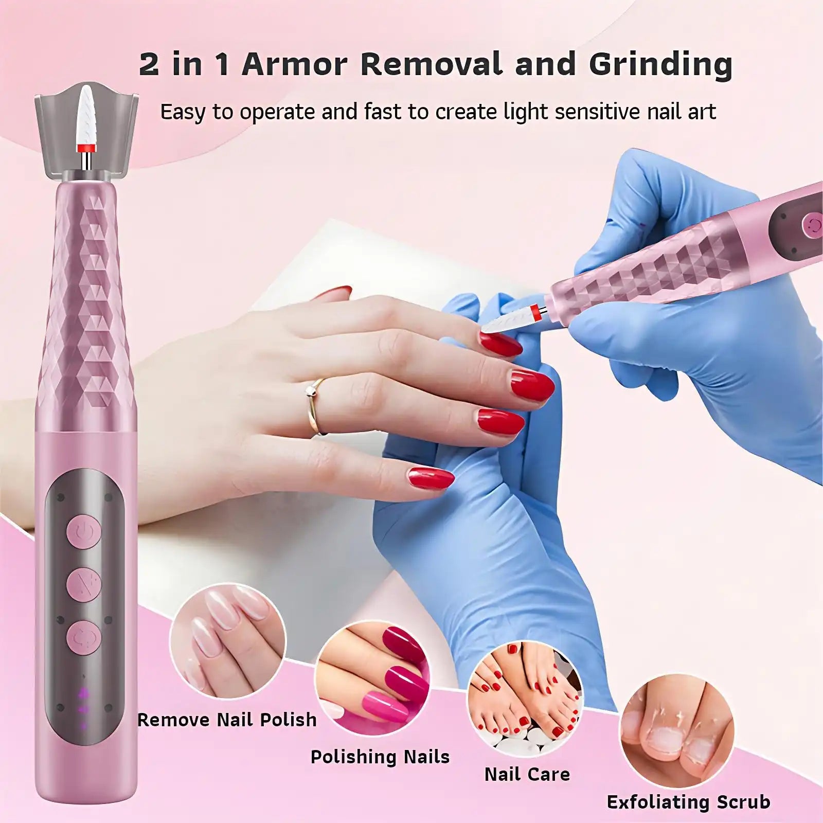 Salon-Grade 6-Speed Manicure Drill with Bits Kit