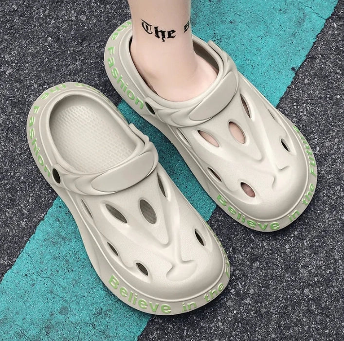 Men's EVA Platform Sandals Breathable Outdoor Clogs, Beach Casual Slippers