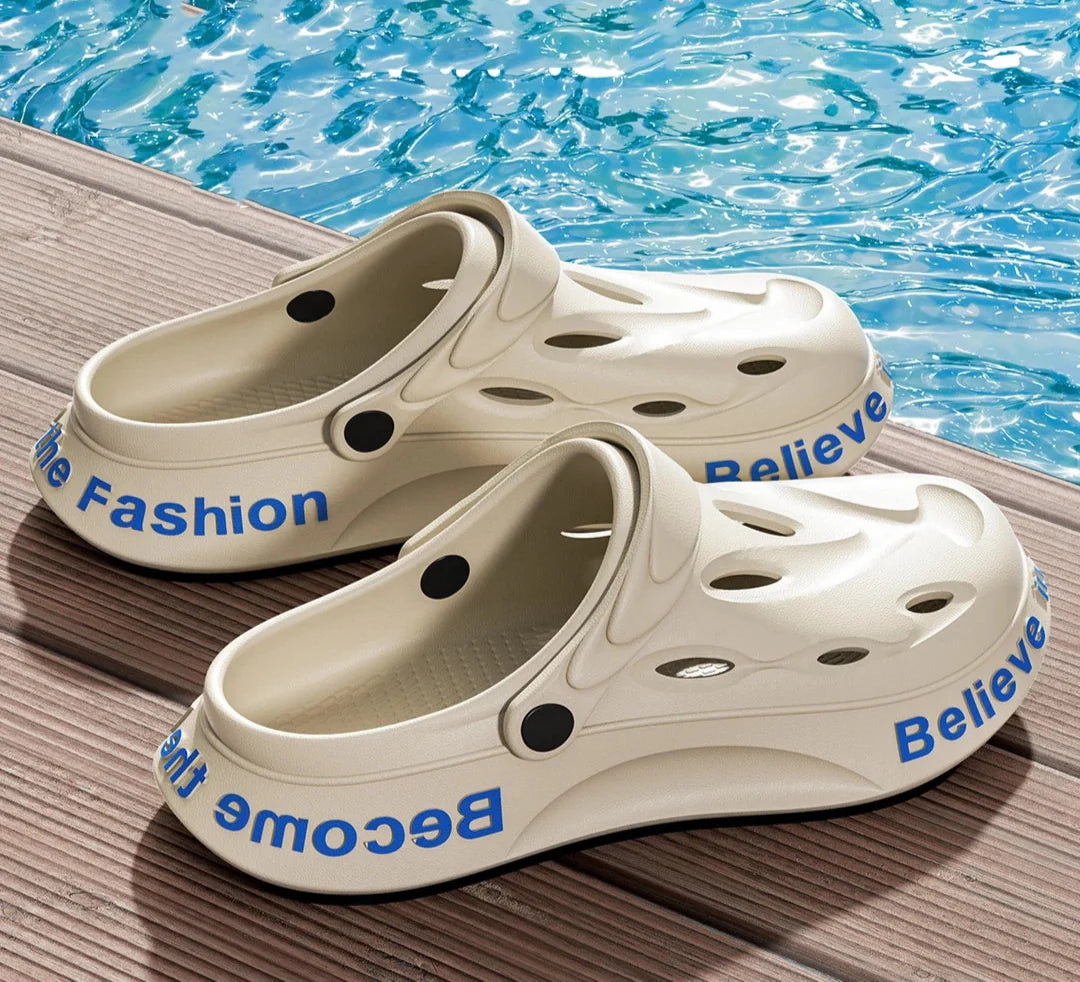 Men's EVA Platform Sandals Breathable Outdoor Clogs, Beach Casual Slippers