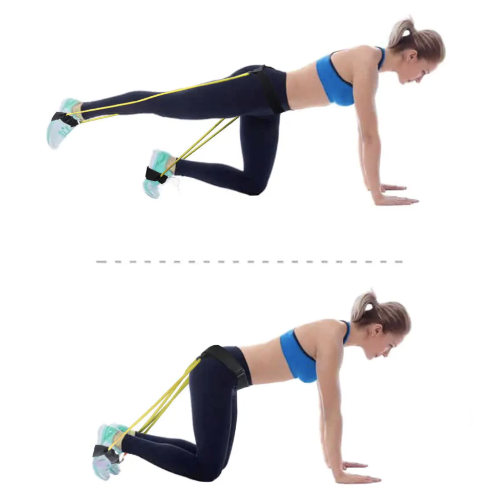 Resistance Band For Legs & Glute Workout With Belt & Loops
