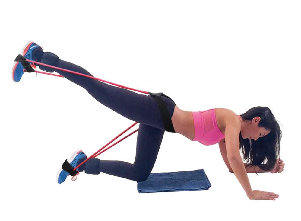 Resistance Band For Legs & Glute Workout With Belt & Loops