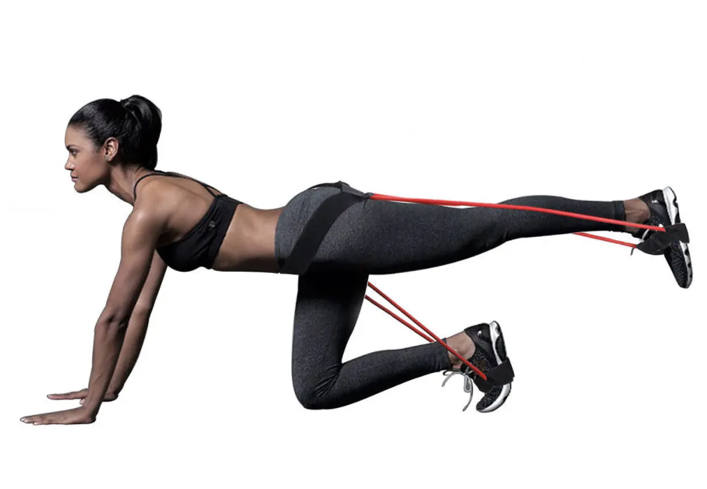 Resistance Band For Legs & Glute Workout With Belt & Loops
