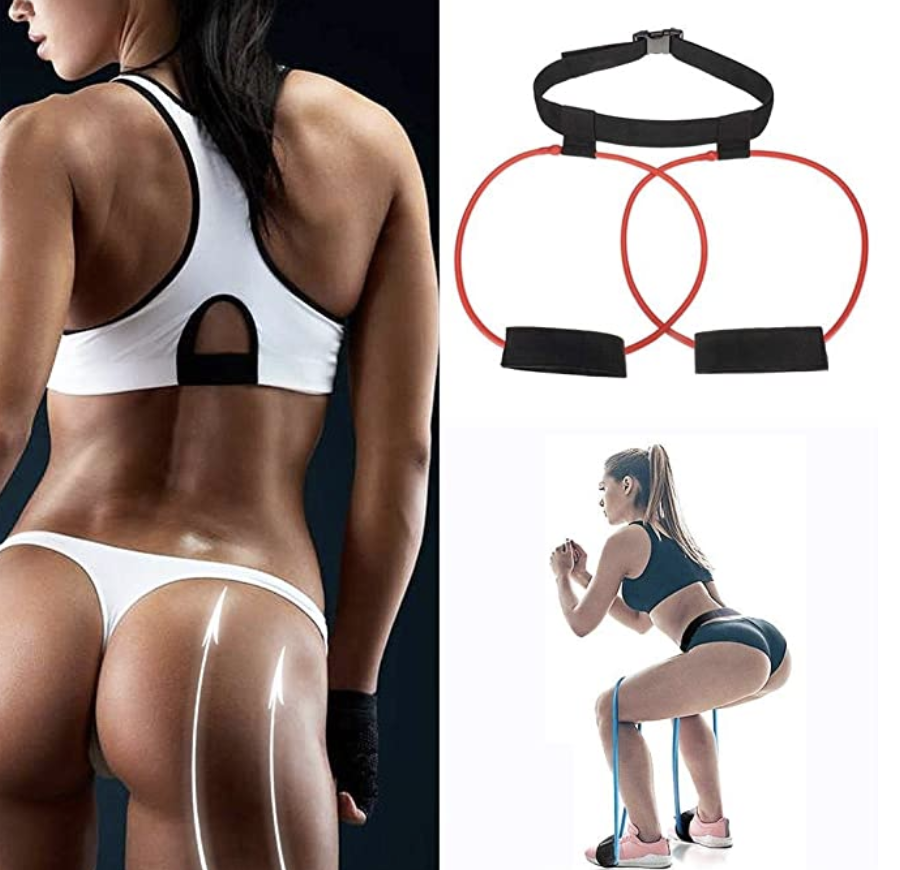 Resistance Band For Legs & Glute Workout With Belt & Loops