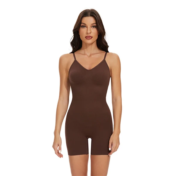 Seamless Backless Shaping Bodysuit – Tummy Control Waist Slimming One-Piece with Built-in Cami