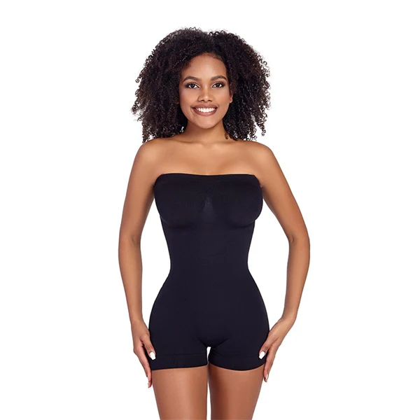 Seamless Sculpting Bodysuit for Women – Tummy Control Thong Shapewear with Square Neck Tank Top Design