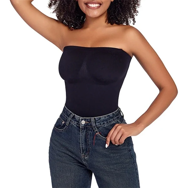 Seamless Sculpting Bodysuit for Women – Tummy Control Thong Shapewear with Square Neck Tank Top Design