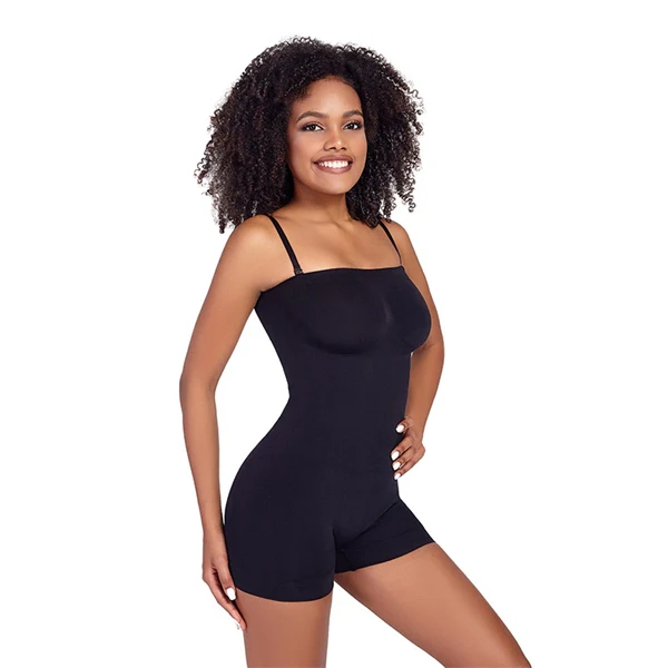 Seamless Sculpting Bodysuit for Women – Tummy Control Thong Shapewear with Square Neck Tank Top Design