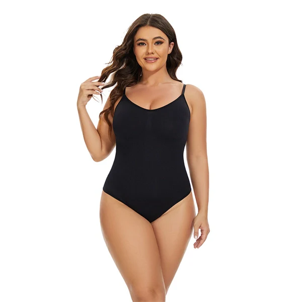 Seamless Shaping Bodysuit – Tummy Control, Butt Lift, Plus Size, Adjustable Strap Body Shaper