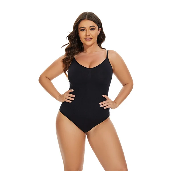 Seamless Shaping Bodysuit – Tummy Control, Butt Lift, Plus Size, Adjustable Strap Body Shaper