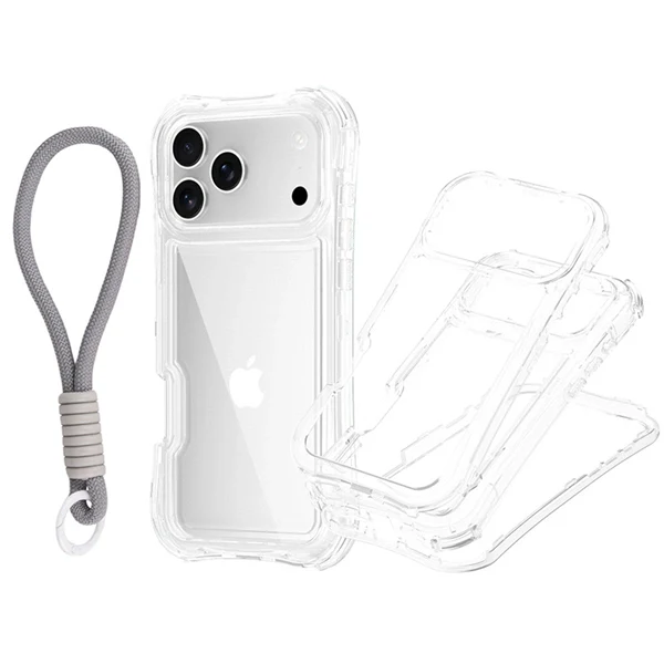 Shockproof TPU Phone Case with Lanyard for iPhone 17