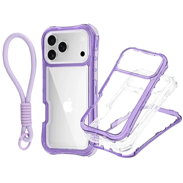 Shockproof TPU Phone Case with Lanyard for iPhone 17