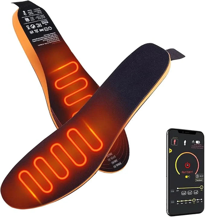 Unisex USB Heated Shoe Insoles with Remote Control Feet Warm Sock Pad Mat Electric Heater Pads Foot Warmers