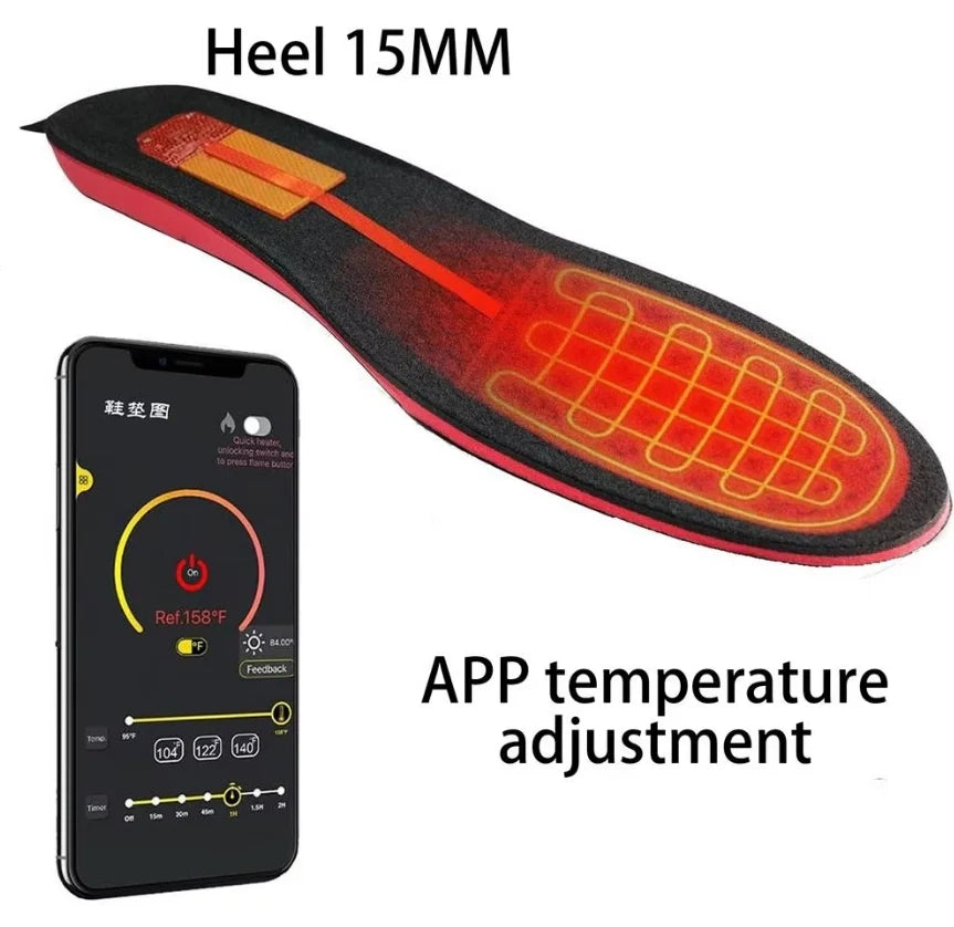 Unisex USB Heated Shoe Insoles with Remote Control Feet Warm Sock Pad Mat Electric Heater Pads Foot Warmers