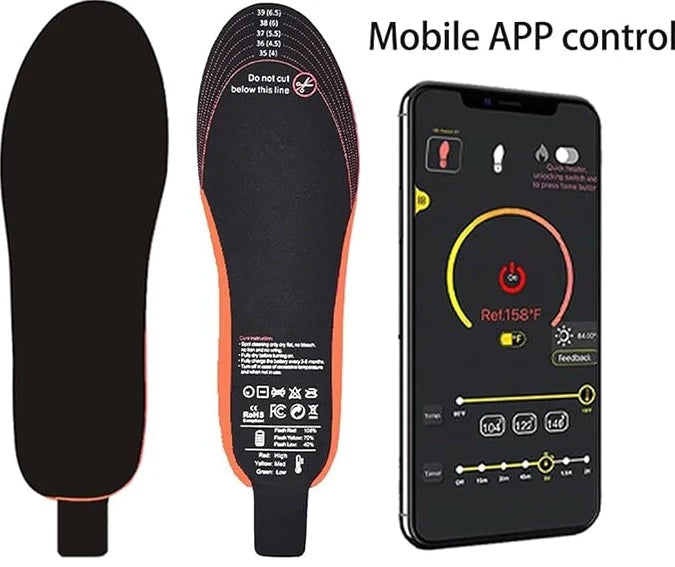 Unisex USB Heated Shoe Insoles with Remote Control Feet Warm Sock Pad Mat Electric Heater Pads Foot Warmers