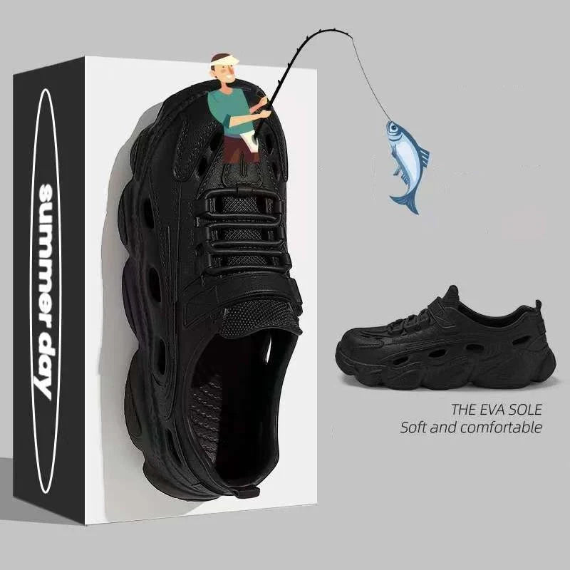 Summer Men Soft EVA Sole Sandals Breathable Anti-skid Casual Beach Fishing Sandals