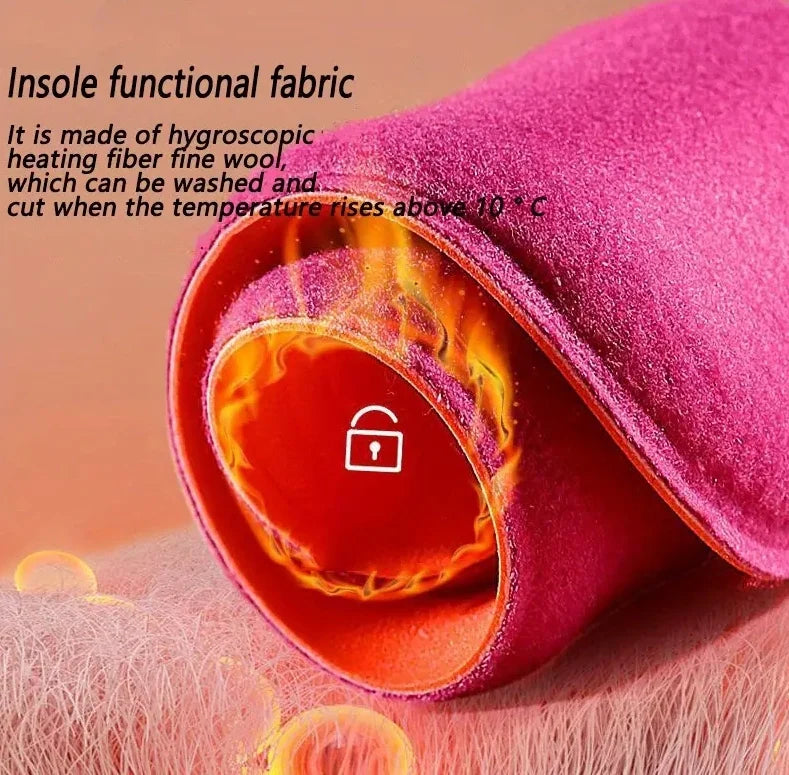 Winter Self Heating Insoles Foot Thermal Thicken Non Slip Insoles for Men and Women (1 Pair)