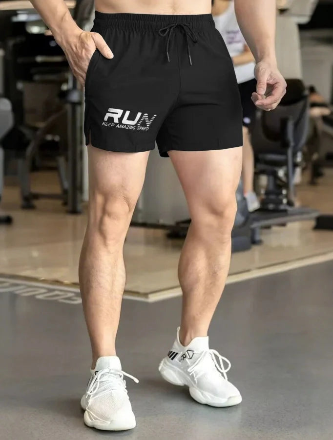 Men's Summer Gyms Workout Bottoms Fitness Sports Shorts Quick Dry Beach Pants for Outdoor Sports