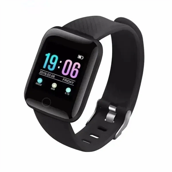 Smart Fitness Watch - Bluetooth Sports Tracker with Music Control, Message Notifications, Pedometer, Weather & Alarm
