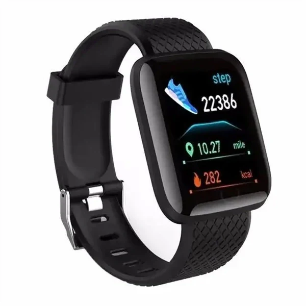 Smart Fitness Watch - Bluetooth Sports Tracker with Music Control, Message Notifications, Pedometer, Weather & Alarm