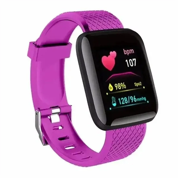 Smart Fitness Watch - Bluetooth Sports Tracker with Music Control, Message Notifications, Pedometer, Weather & Alarm