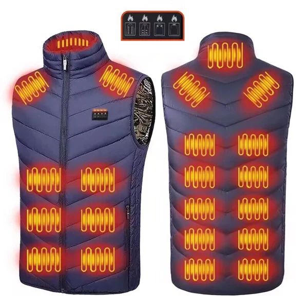Smart Heated Vest - Adjustable Temperature Control Body Warmer for Outdoor Activities