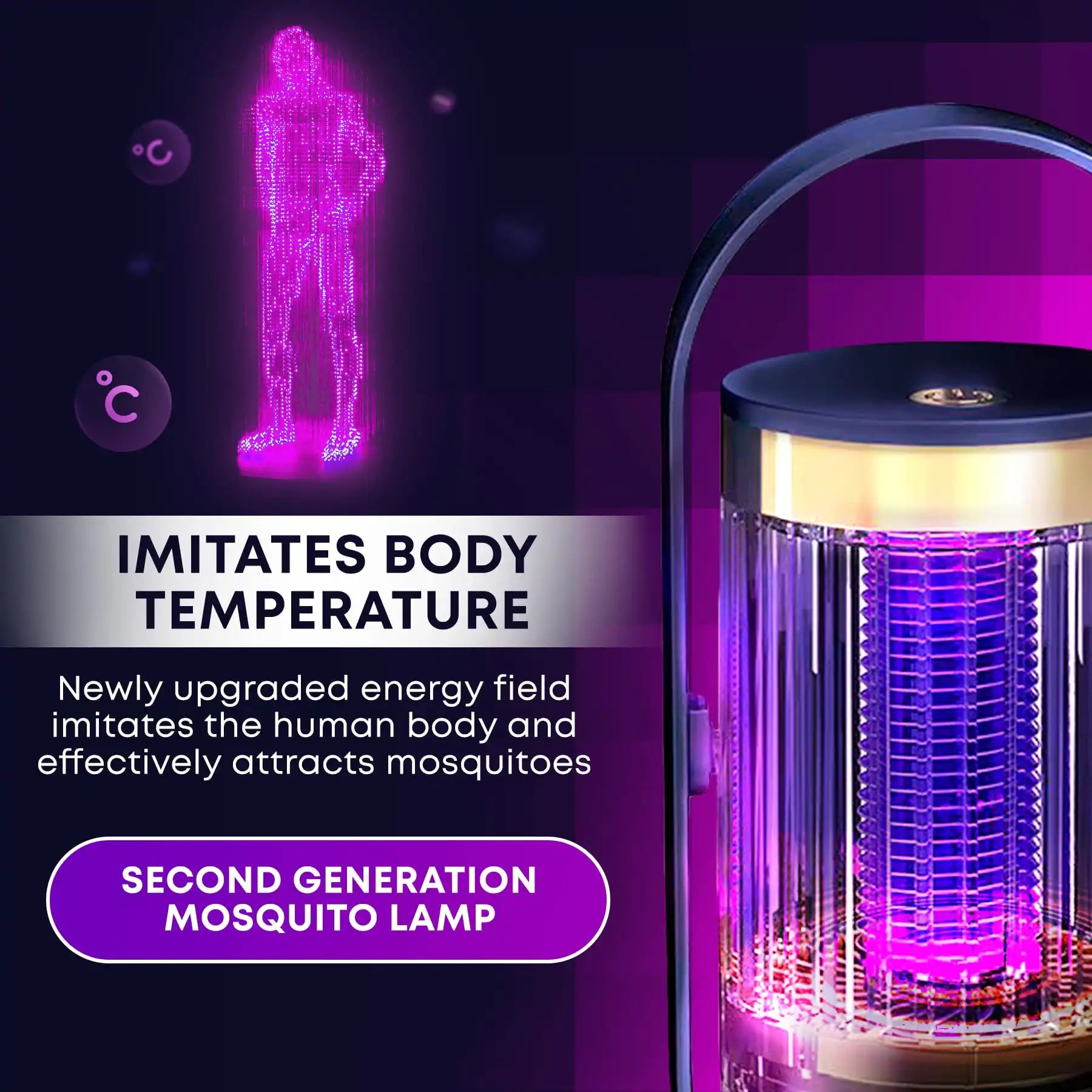 Smart LED Mosquito Insect Zapper - Indoor & Outdoor Bug Trap with 98% Kill Rate