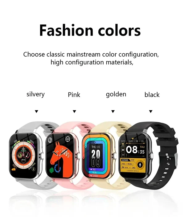 2025 Bluetooth Smartwatch with Phone Call & Fitness Tracker for Men and Women – Compatible with Android & iOS