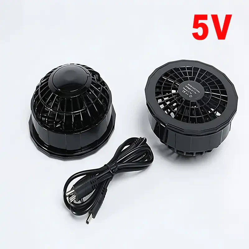 Smart Cooling Short Sleeve Shirt with Built-in Fan - Portable AC Wear for Outdoor Camping