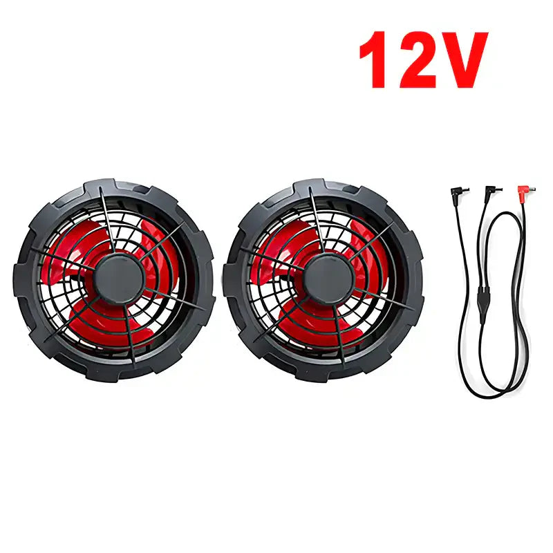 Smart Cooling Short Sleeve Shirt with Built-in Fan - Portable AC Wear for Outdoor Camping