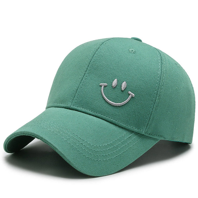 Smiley Face Embroidery Cotton Baseball Cap