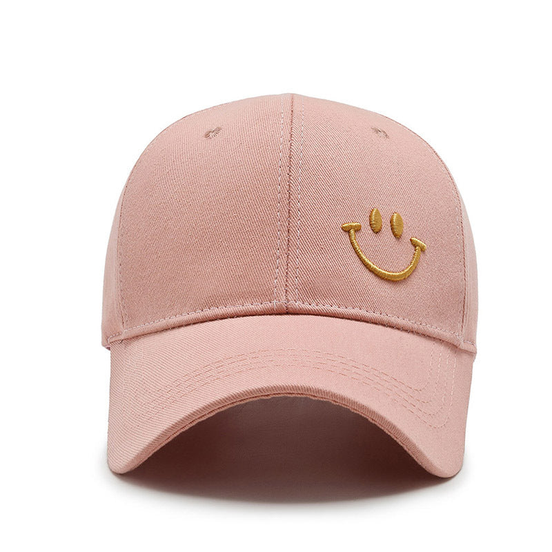 Smiley Face Embroidery Cotton Baseball Cap