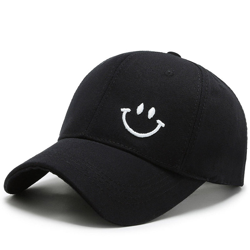 Smiley Face Embroidery Cotton Baseball Cap