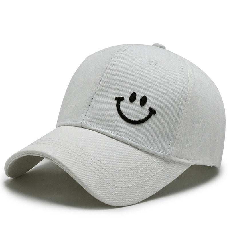 Smiley Face Embroidery Cotton Baseball Cap