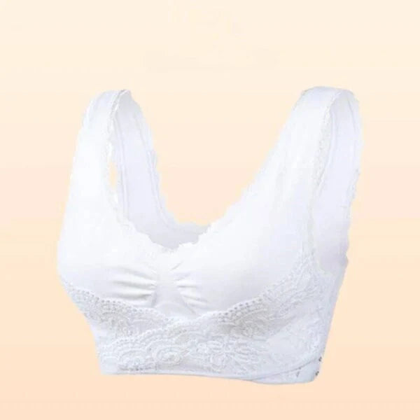 Soft Corset Bra Front Cross Side Buckle Lace Bras