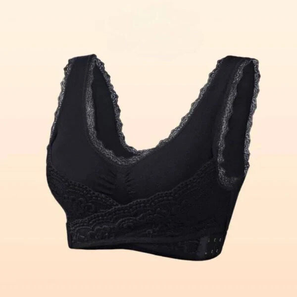 Soft Corset Bra Front Cross Side Buckle Lace Bras