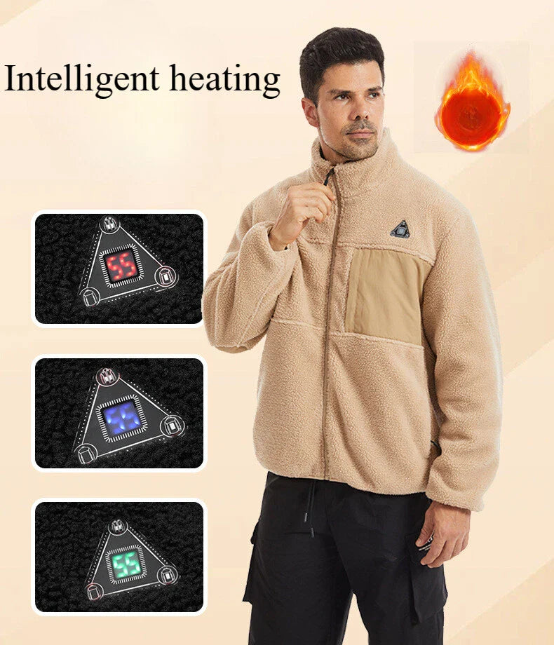 Soft Heated Winter Jacket - 4 Heat Zones, USB (For Men & Women)