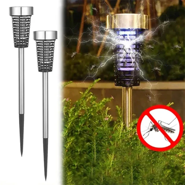 Solar-Powered Outdoor Mosquito Killer Lamp – Waterproof LED Garden Light & Insect Zapper for Patio, Yard & Camping