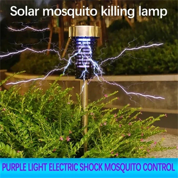 Solar-Powered Outdoor Mosquito Killer Lamp – Waterproof LED Garden Light & Insect Zapper for Patio, Yard & Camping