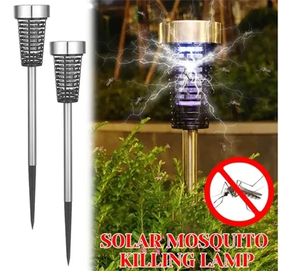 Solar-Powered Outdoor Mosquito Killer Lamp – Waterproof LED Garden Light & Insect Zapper for Patio, Yard & Camping