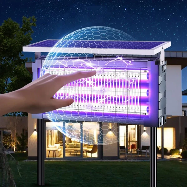 Solar-Powered UV Mosquito & Insect Zapper – Outdoor Electric Fly Trap for Garden, Yard & Patio
