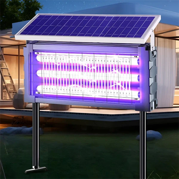 Solar-Powered UV Mosquito & Insect Zapper – Outdoor Electric Fly Trap for Garden, Yard & Patio