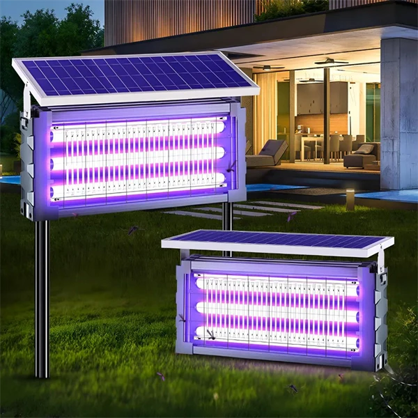 Solar-Powered UV Mosquito & Insect Zapper – Outdoor Electric Fly Trap for Garden, Yard & Patio