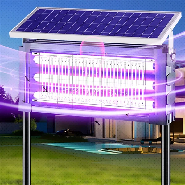 Solar-Powered UV Mosquito & Insect Zapper – Outdoor Electric Fly Trap for Garden, Yard & Patio