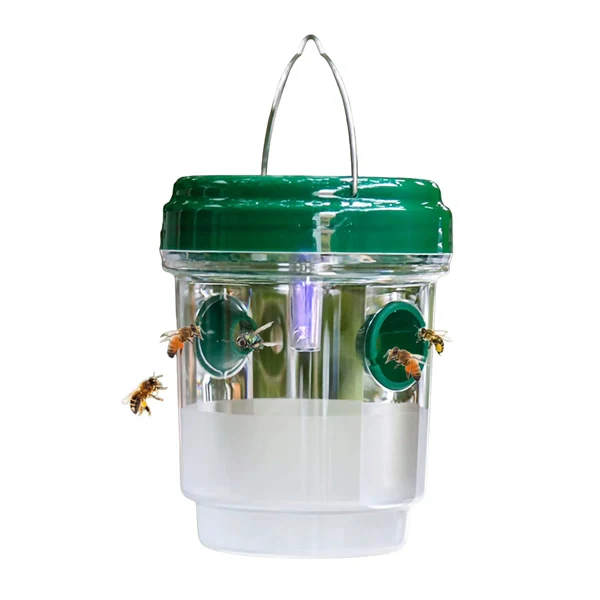 Solar-Powered Wasp & Bee Trap Light – Waterproof, Non-Toxic, Reusable Hanging Hornet Trap for Outdoor Garden Protection