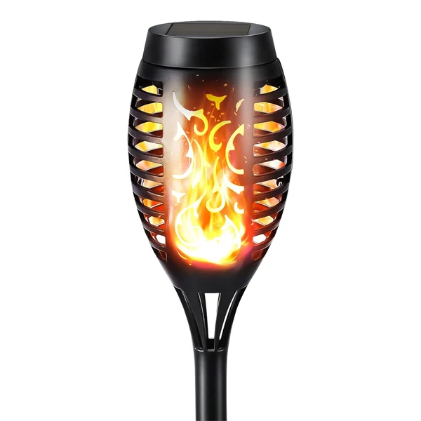 Solar LED Flame Lamp Outdoor Fire LED Lights Lawn Flame Flickering Torch Light