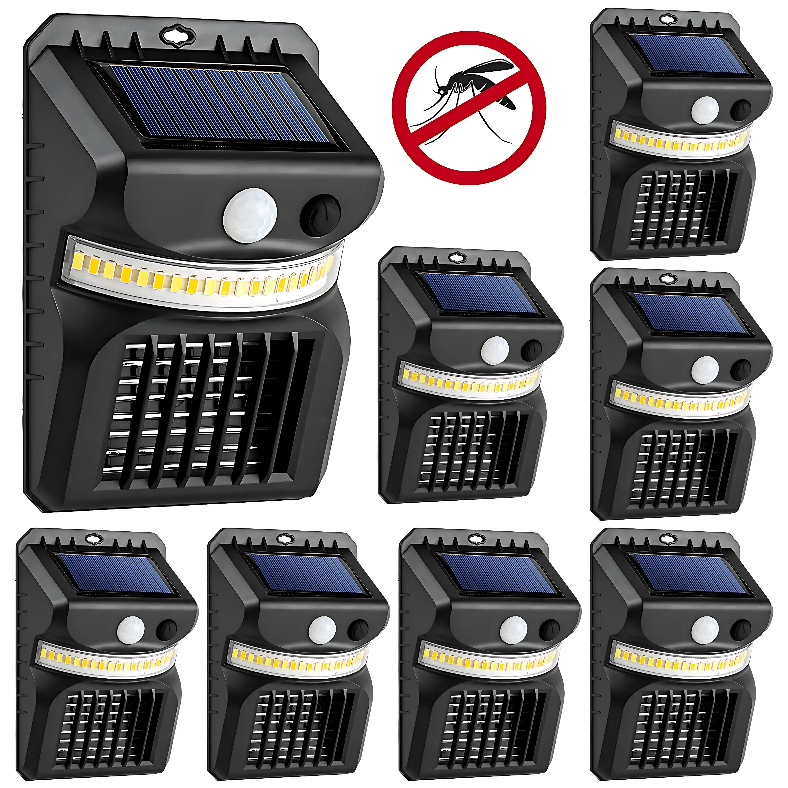 Solar Mosquito Zapper with Motion Sensor and 3-Color Garden Light