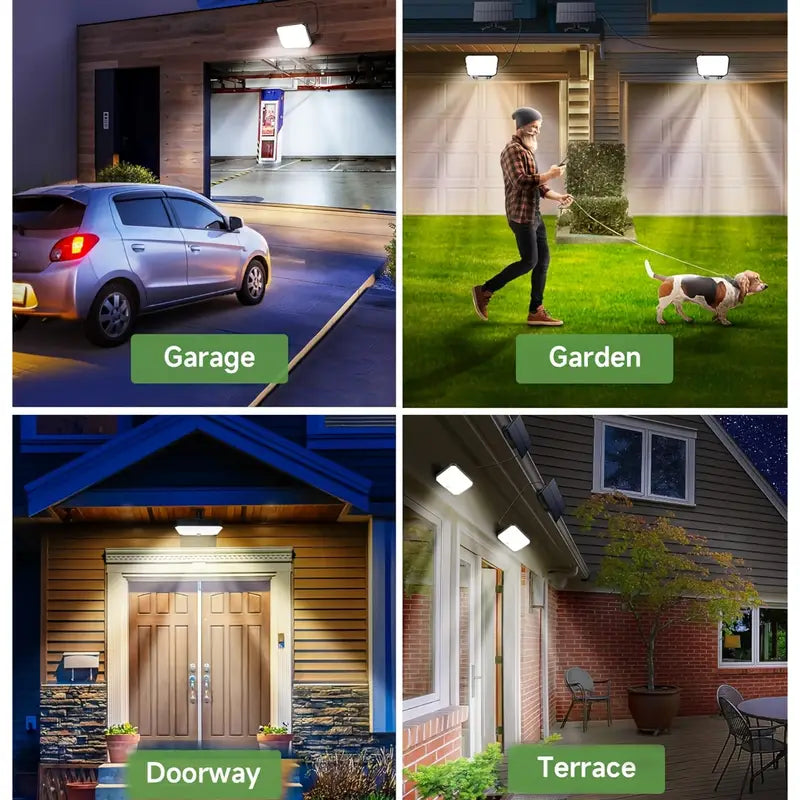 Solar Motion Sensor Wall Light - 234 LED, IP65 Waterproof