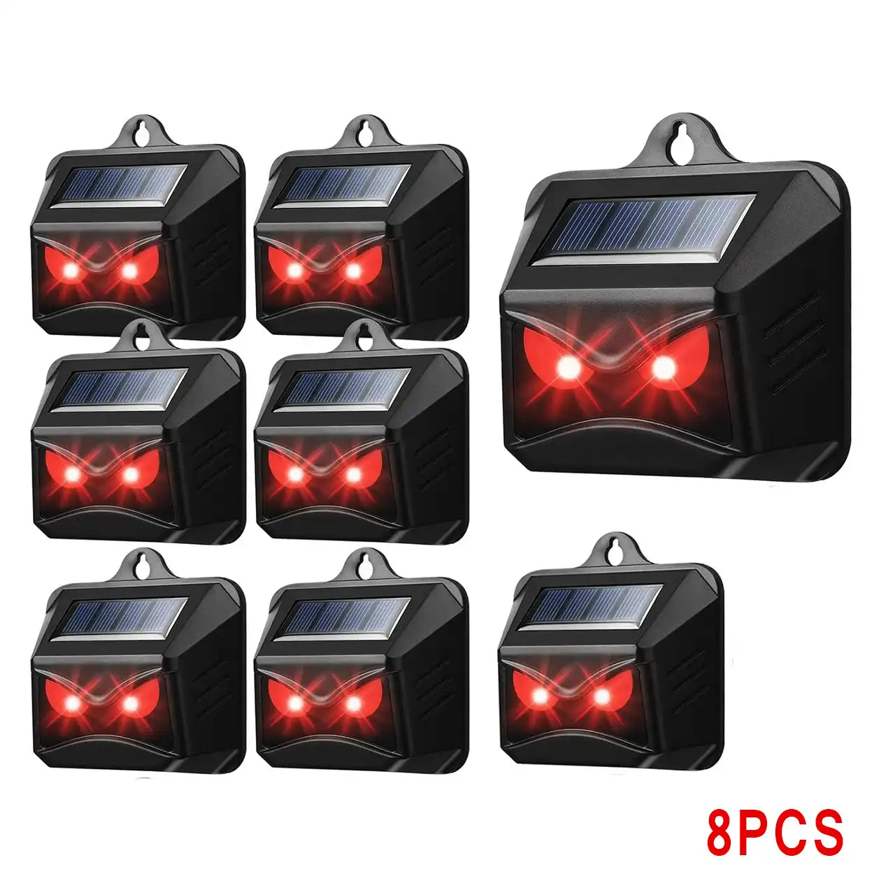 Solar Nocturnal Animal Repeller - With Red LED Light - For Skunk, Deer, Coyote, Fox, Raccoon, Cat, Garden, Yard, Farm Chicken Coop