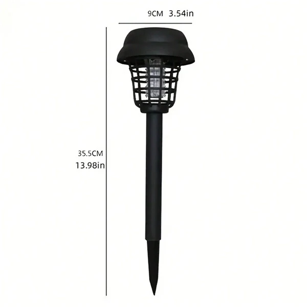 Solar Powered Waterproof Mosquito Killer Lamp – Outdoor Electric Fly Trap & Insect Zapper for Garden & Yard